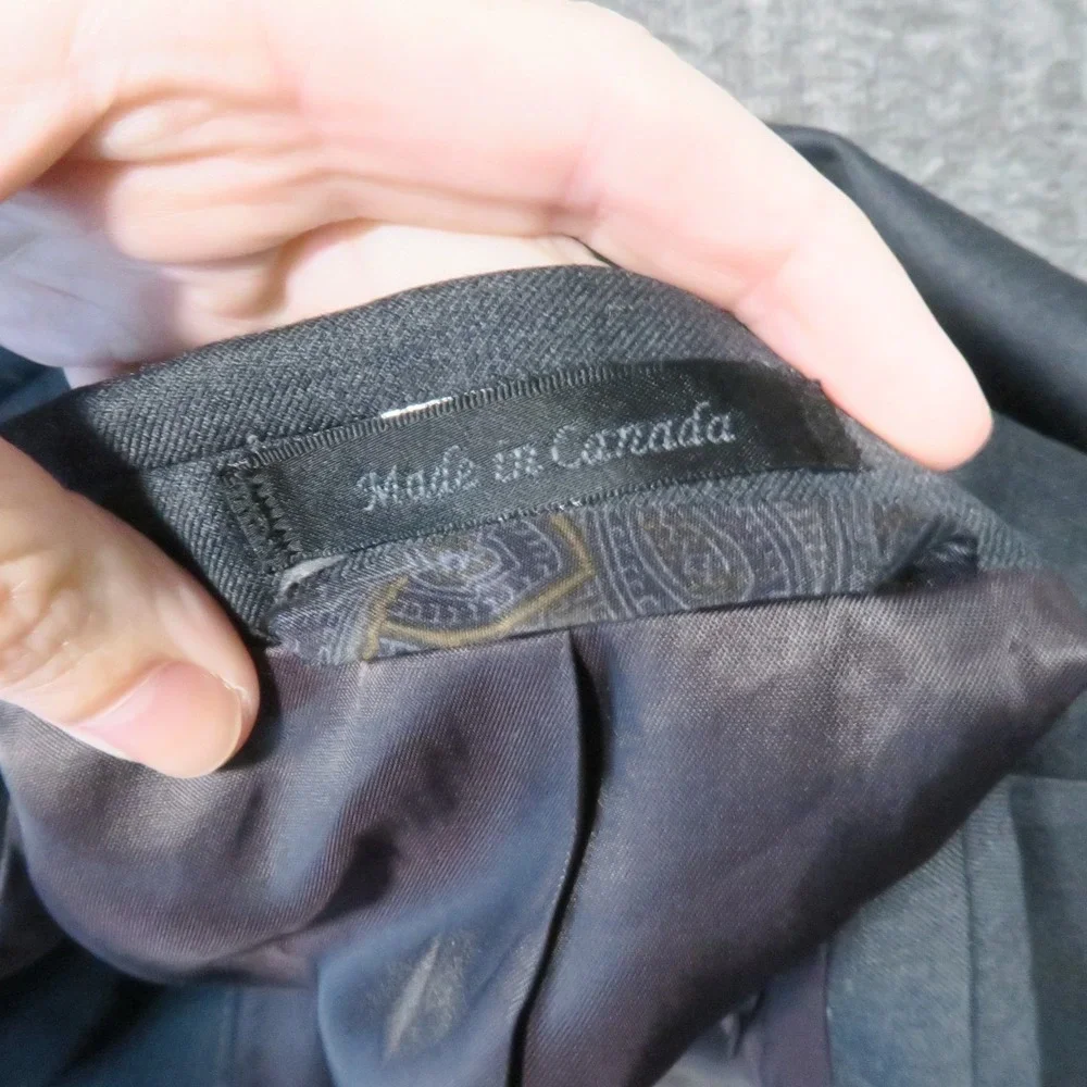 Lauren Ralph Lauren Suit Jacket 46R Gray Wool Blazer 2-Button Corporate Preppy